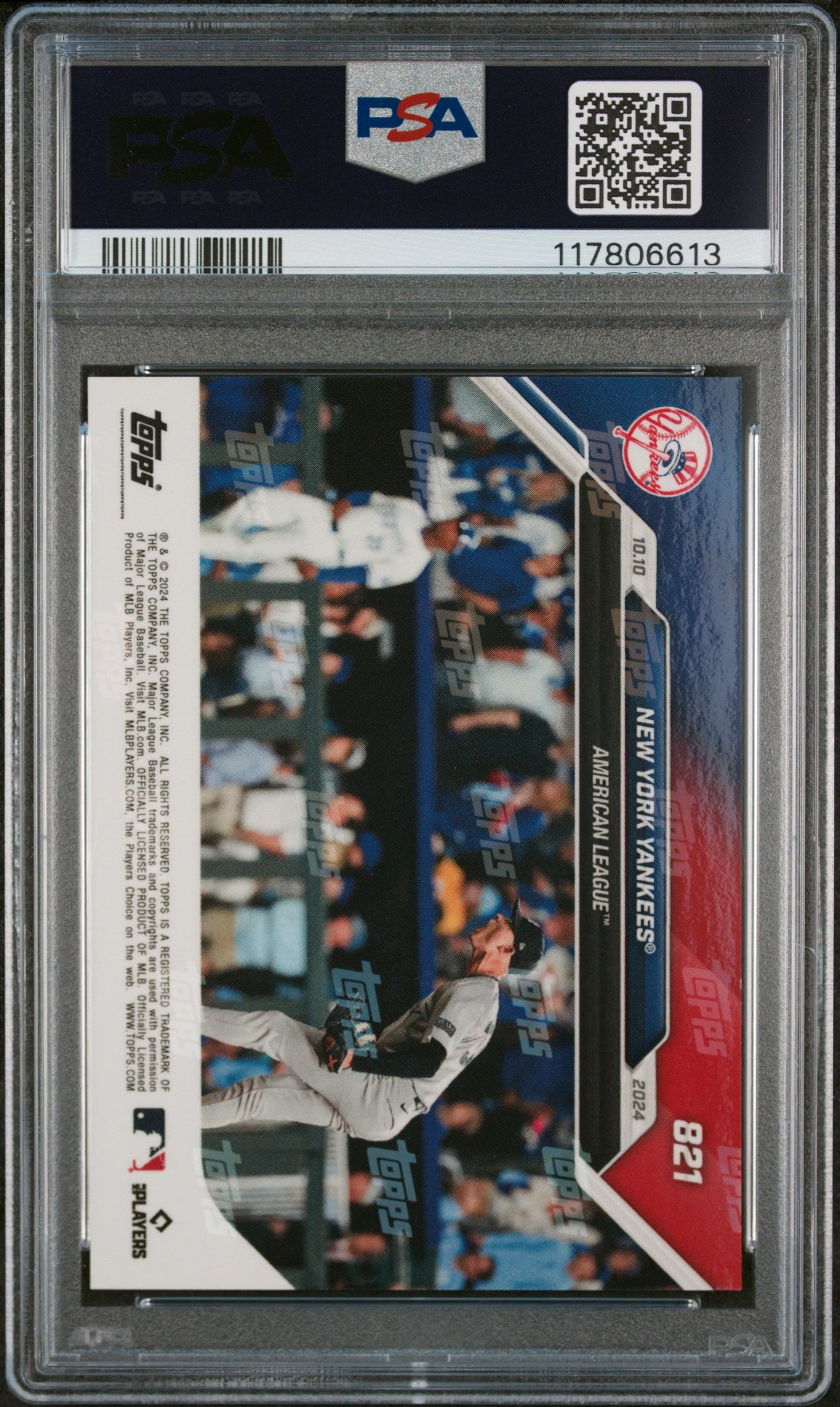 (2)2024 Topps Now #821 New York Yankees PSA 10