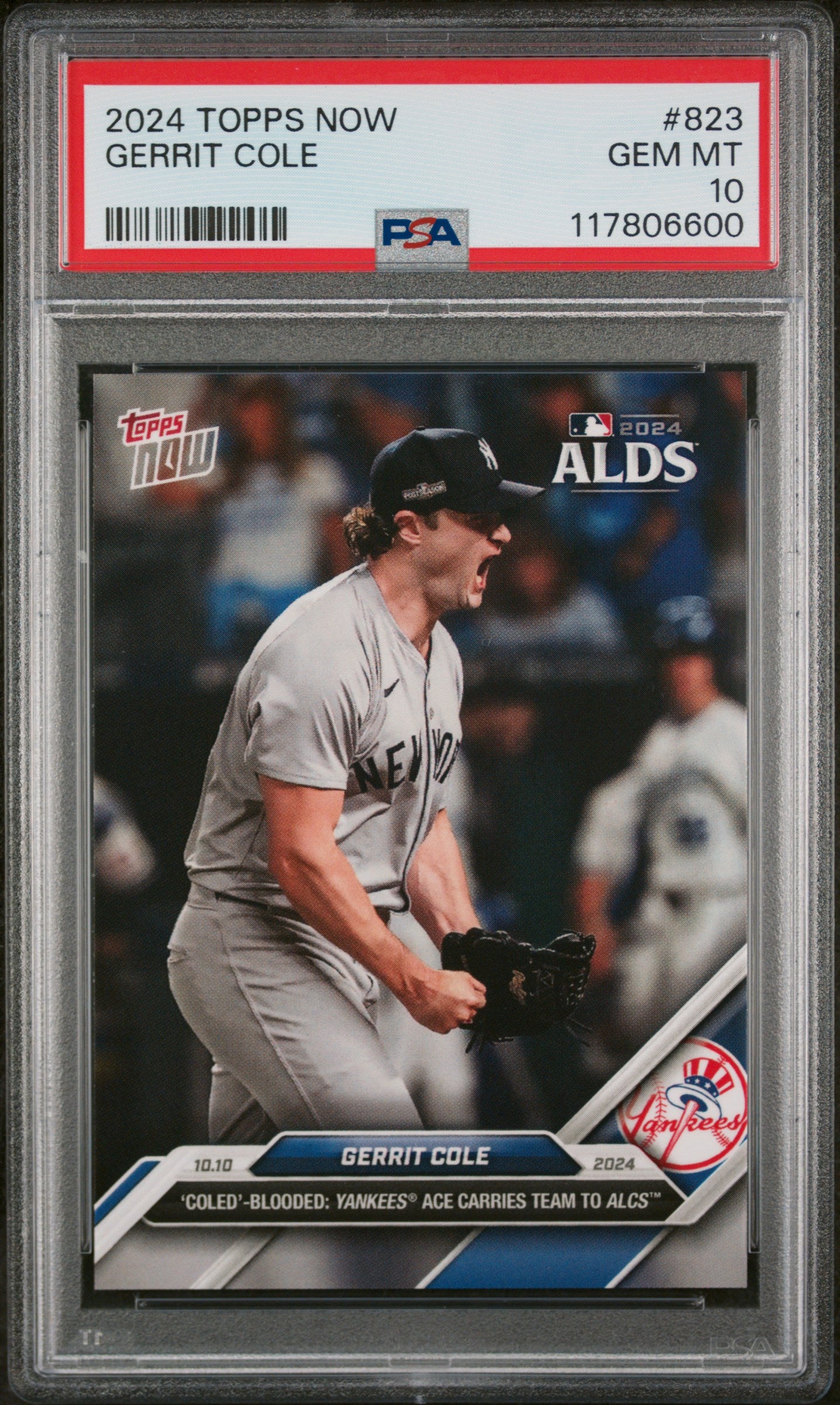 (5)2024 Topps Now #823 Gerrit Cole PSA 10