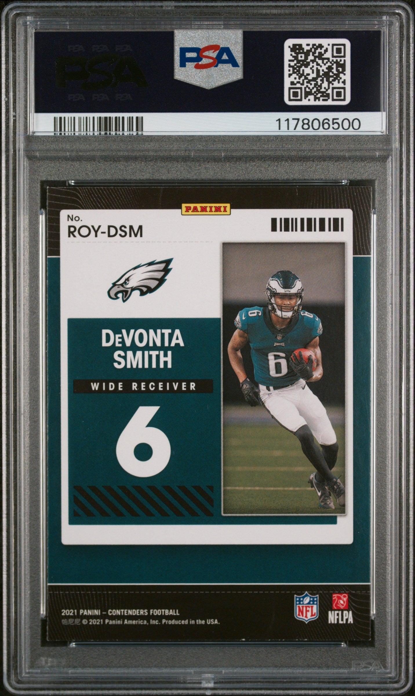 2021 Panini Rookie Of The Year Contenders #ROYDSM Devonta Smith PSA 8