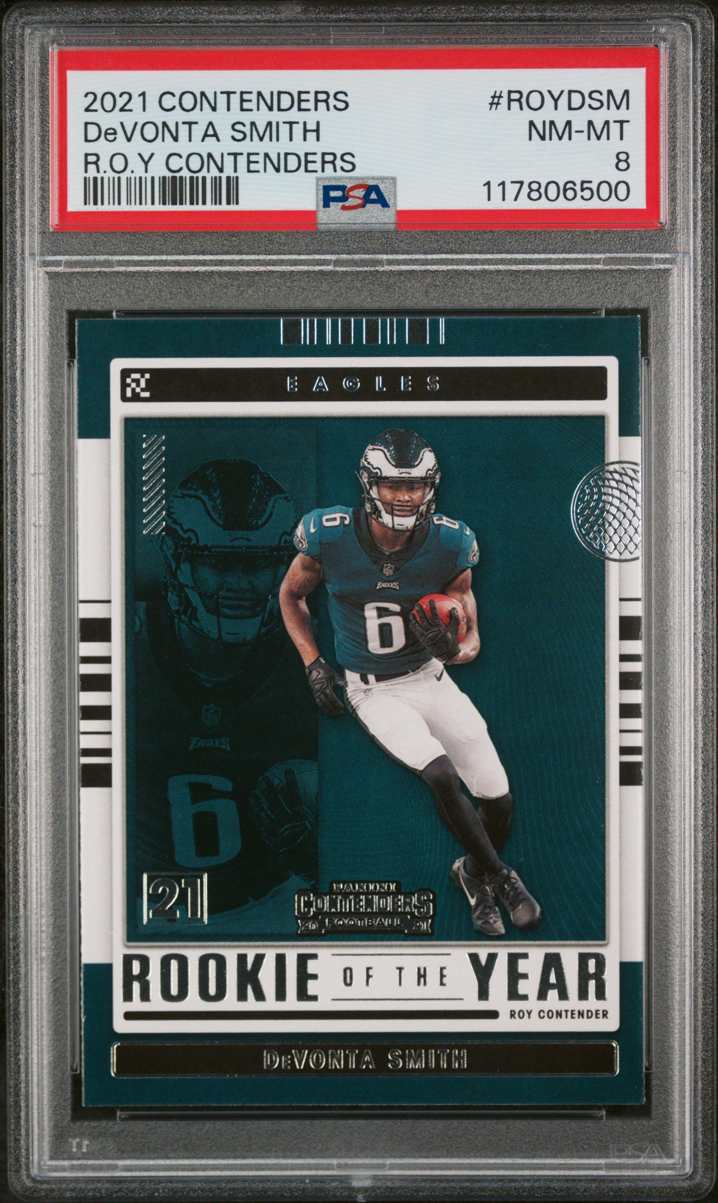 2021 Panini Rookie Of The Year Contenders #ROYDSM Devonta Smith PSA 8