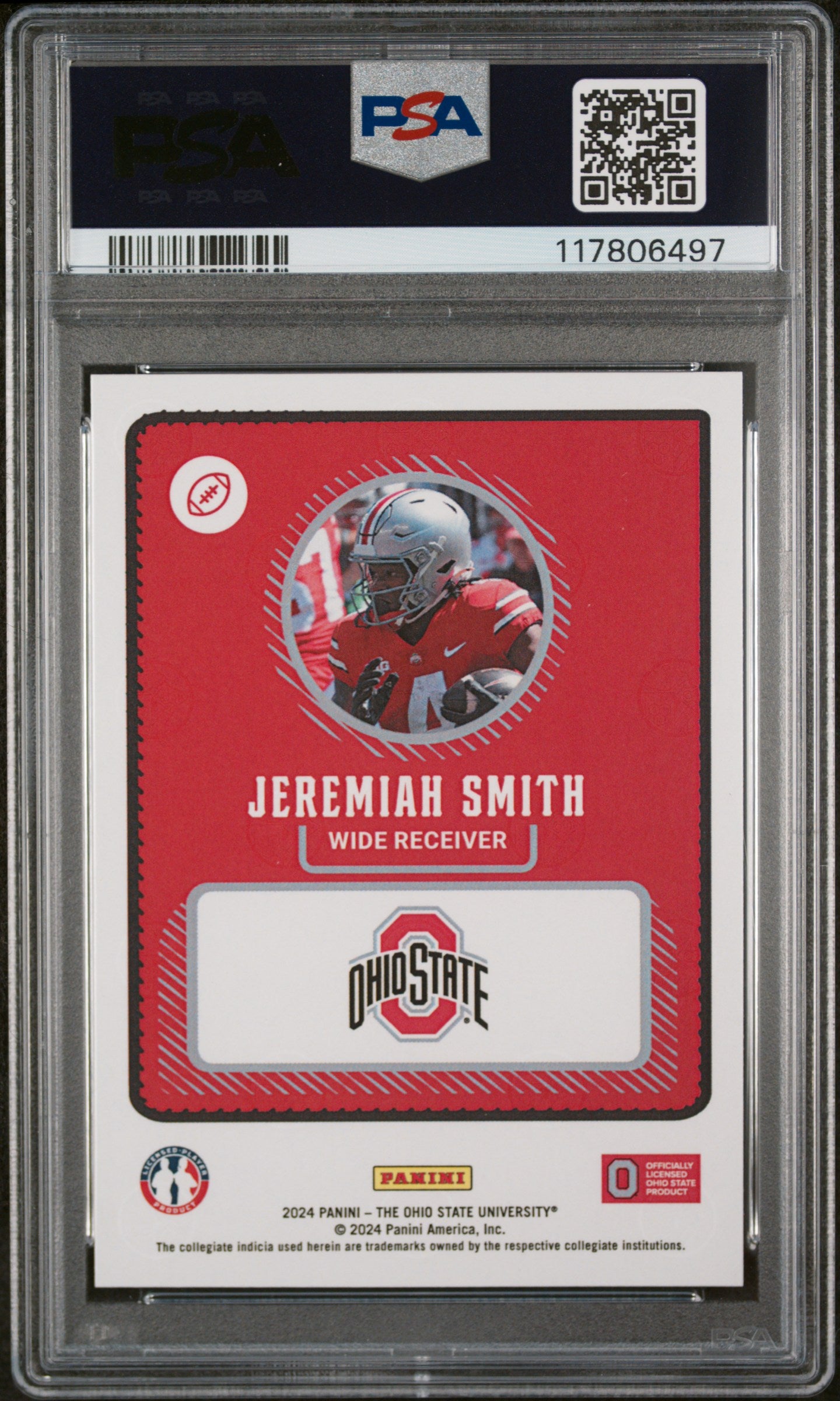 2024 Panini Nil The Ohio State University Jeremiah Smith PSA 10