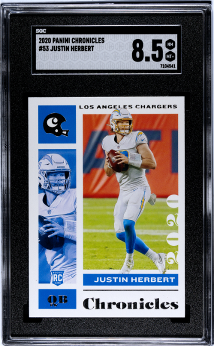 2020 Panini Chronicles #53 Justin Herbert RC SGC 8.5
