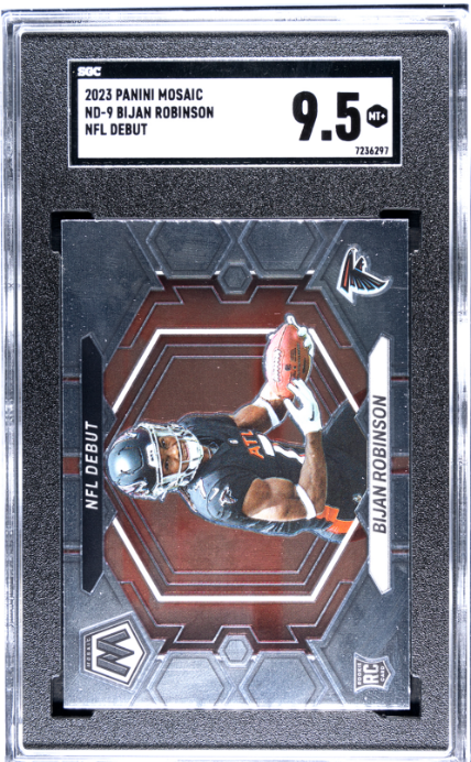 2023 Panini Mosaic #ND-9 Bijan Robinson NFL Debut RC SGC 9.5