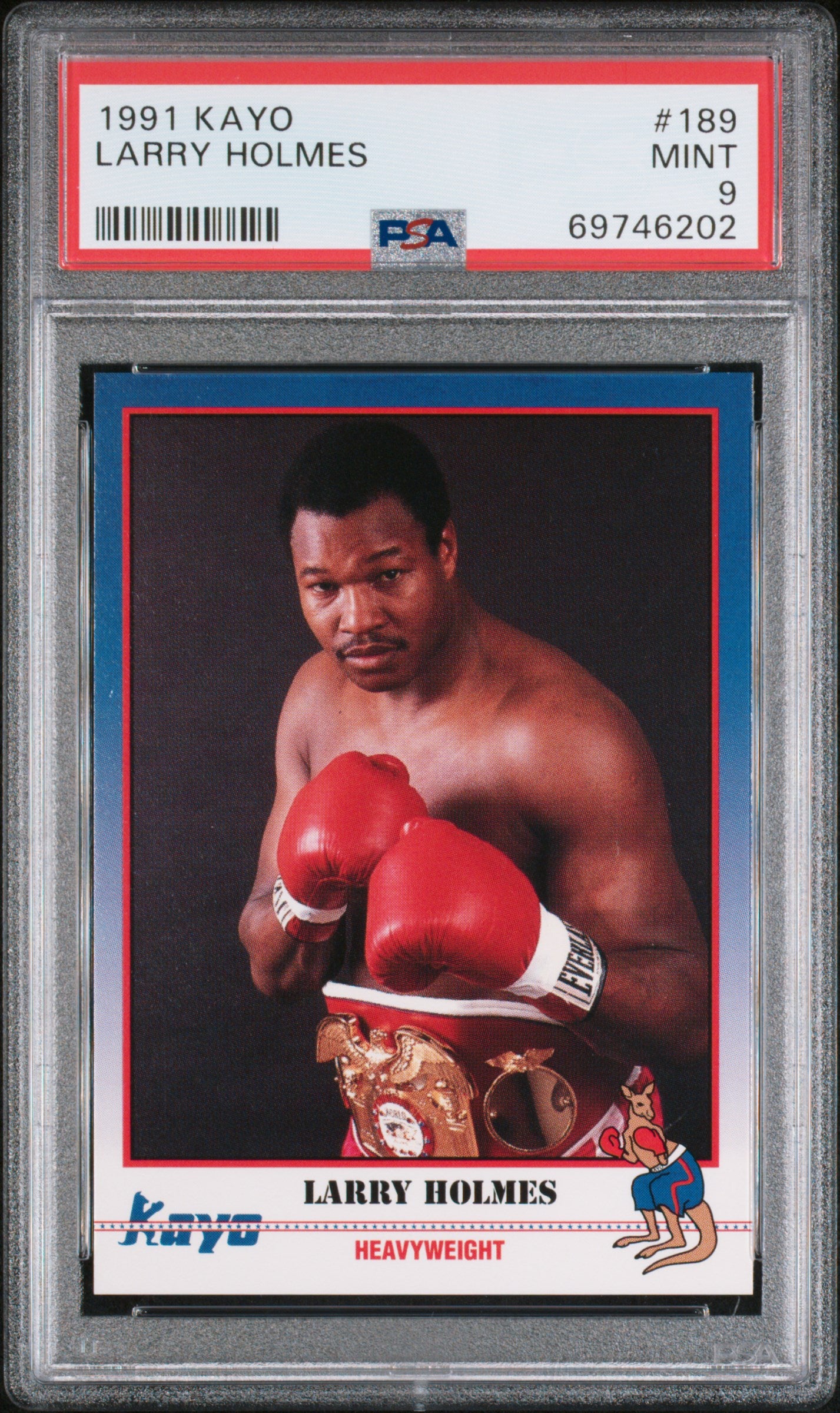 1991 Kayo #189 Larry Holmes PSA 9