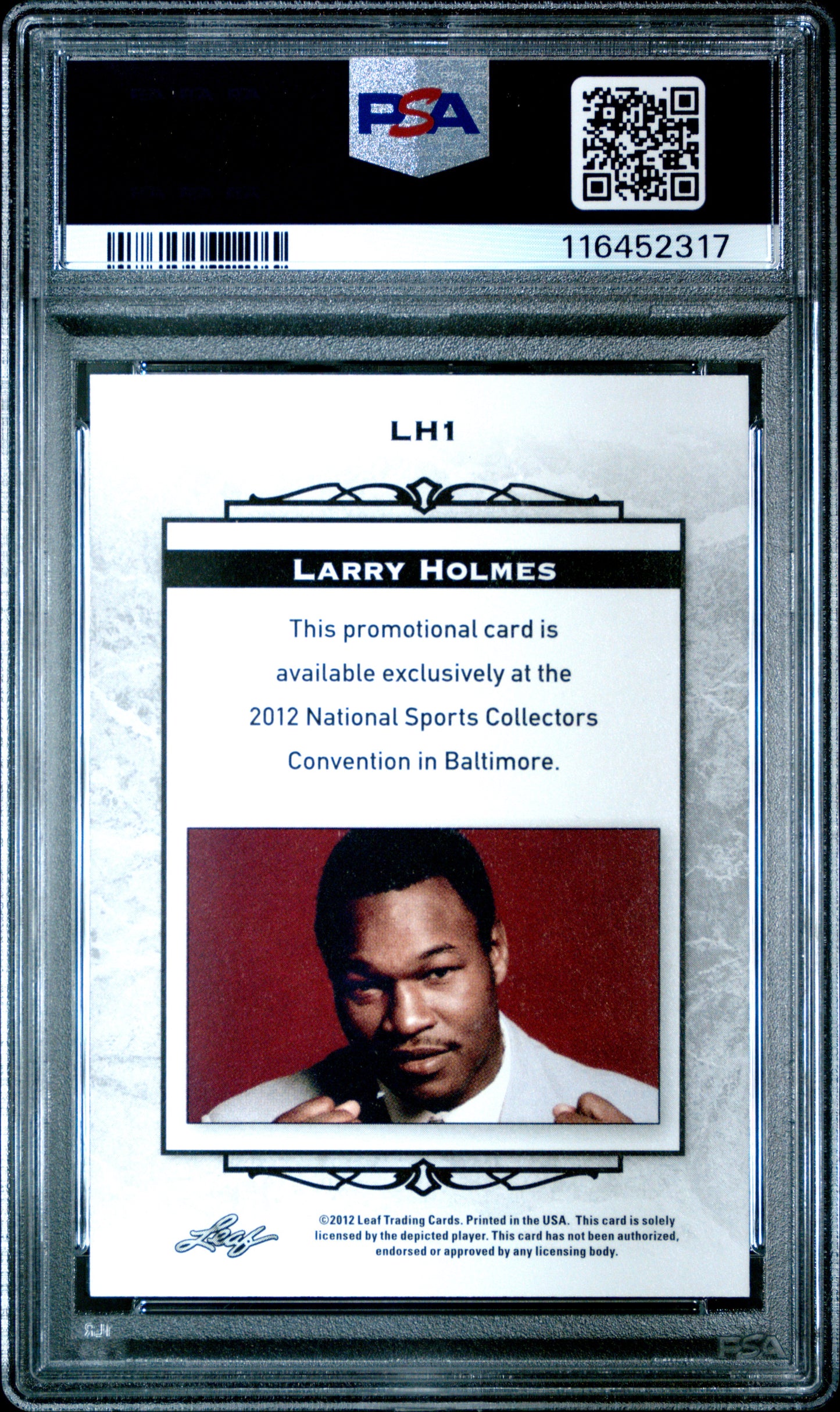2012 Leaf National Convention #LH1 Larry Holmes National Convention PSA 10