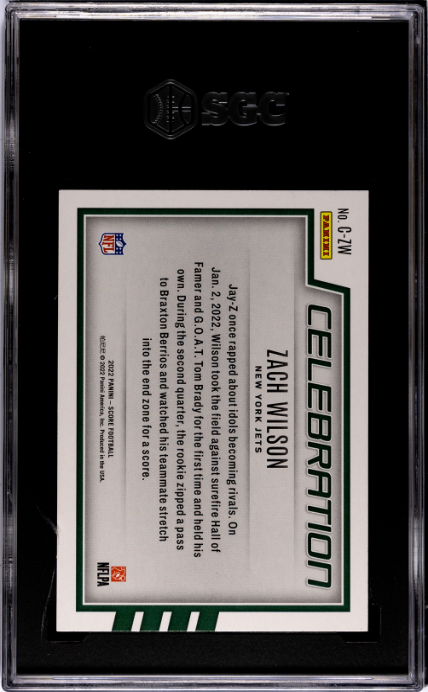 2022 Panini Score #C-ZW Zach Wilson Celebration SGC 10