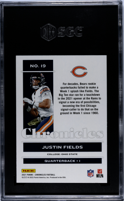 2021 Panini Chronicles #19 Justin Fields RC SGC 9