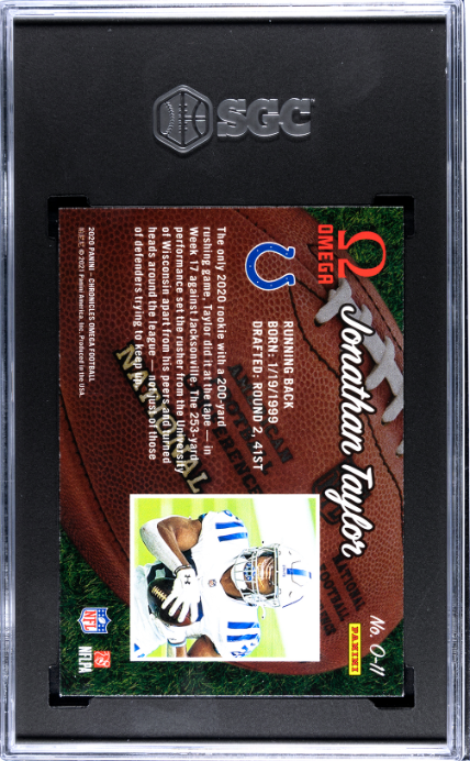 2020 Panini Chronicles #O-11 Jonathan Taylor Omega RC SGC 9.5