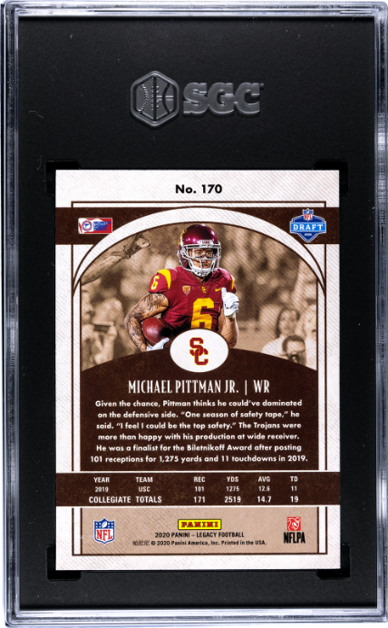 2020 Panini Legacy #170 Michael Pittman Jr. RC SGC 10