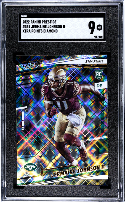 2022 Panini Prestige #351 Jermaine Johnson II Xtra Points Diamond RC SGC 9