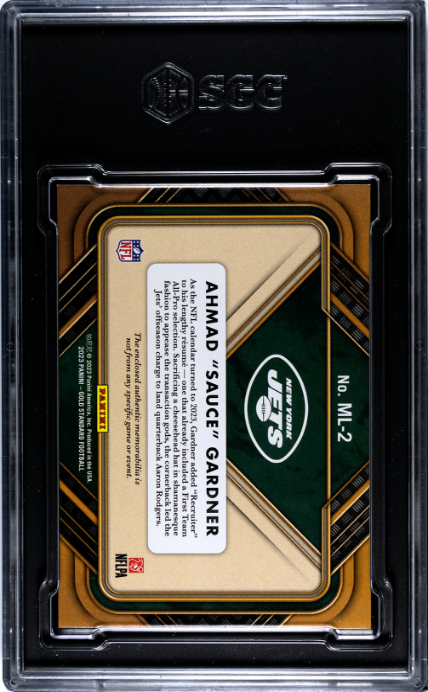 2023 Panini Gold Standard #ML-2 Ahmad Gardner Mother Lode Materials SGC 9