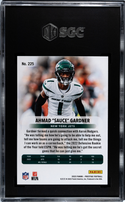 2023 Panini Prestige #225 Ahmad Gardner SGC 10