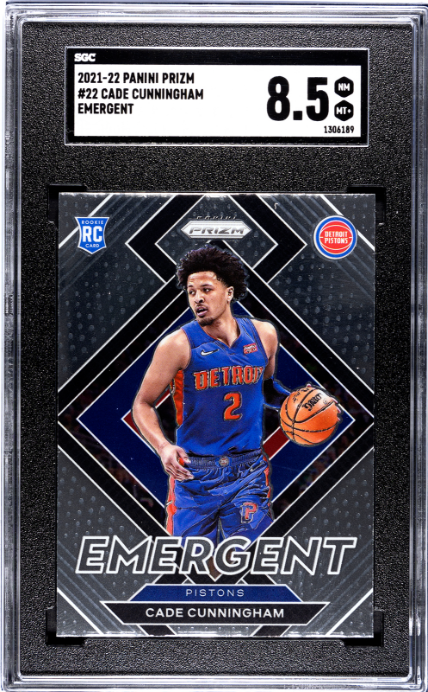 2021-22 Panini Prizm #22 Cade Cunningham Emergent RC SGC 8.5