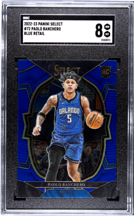 2022-23 Panini Select #72 Paolo Banchero Blue Retail RC SGC 8