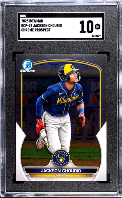 2023 Bowman #BCP-76 Jackson Chourio Chrome Prospect SGC 10