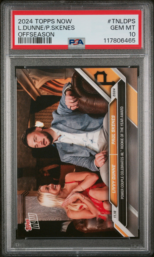 (6)2024 Topps Now Offseason #TNLDPS L.Dunne/P.Skenes PSA 10