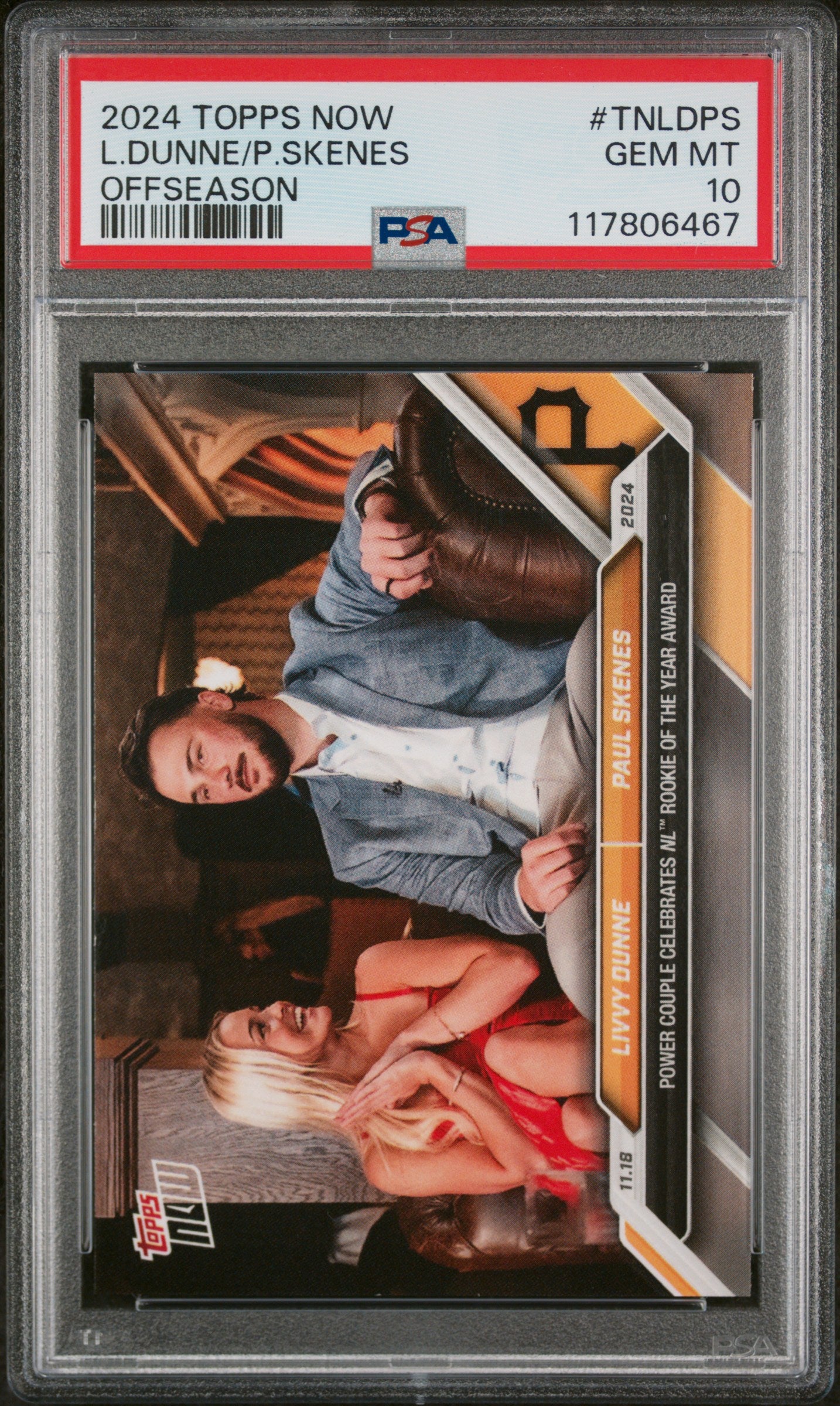 (7)2024 Topps Now Offseason #TNLDPS L.Dunne/P.Skenes PSA 10