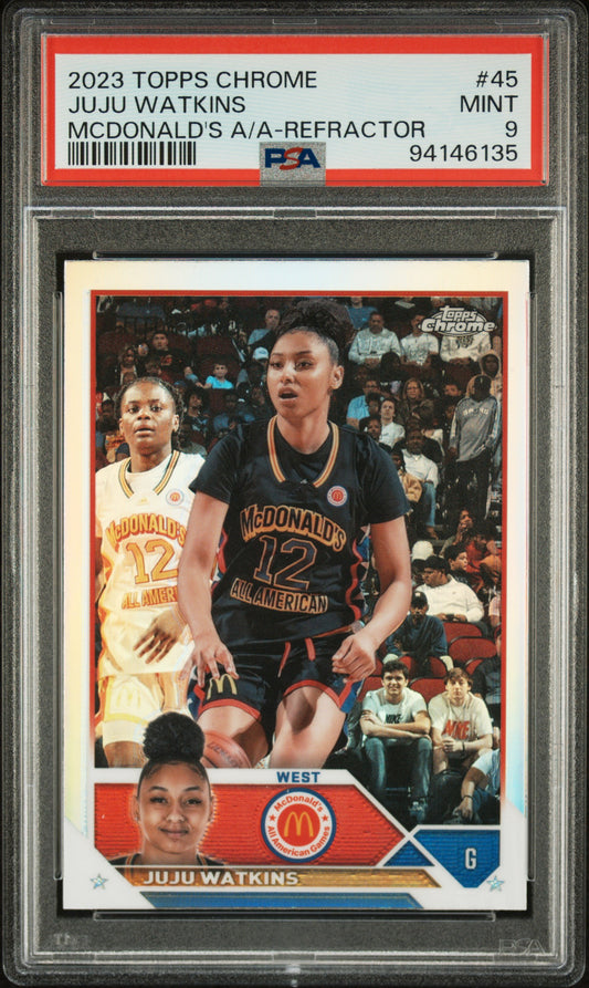 2023 Topps Chrome Mcdonald'S All-American #45 Juju Watkins Refractor PSA 9