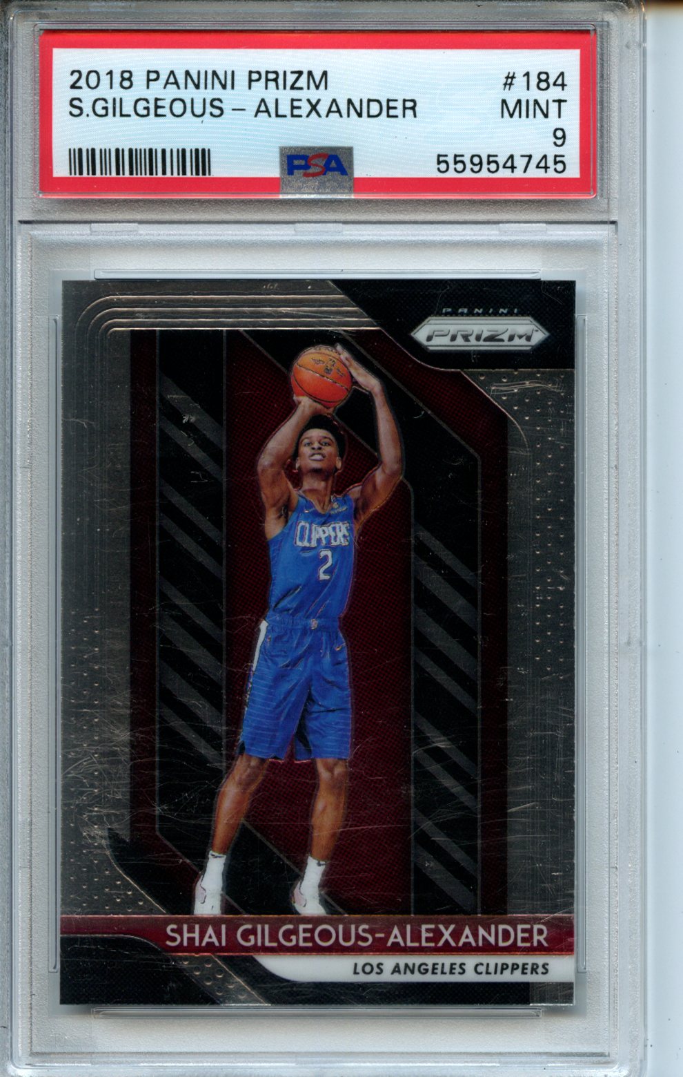 2018 Panini Prizm #184 S.Gilgeous-Alexander PSA 9