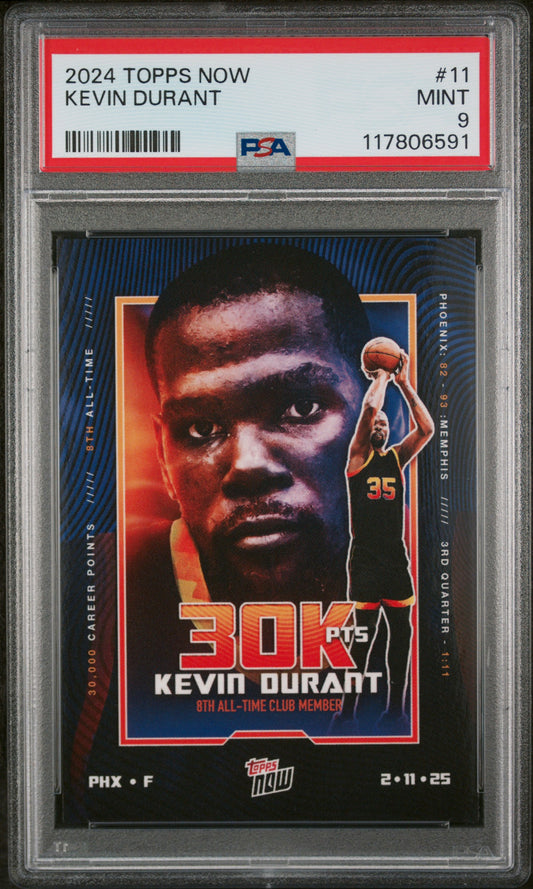 (3)2024 Topps Now #11 Kevin Durant PSA 9