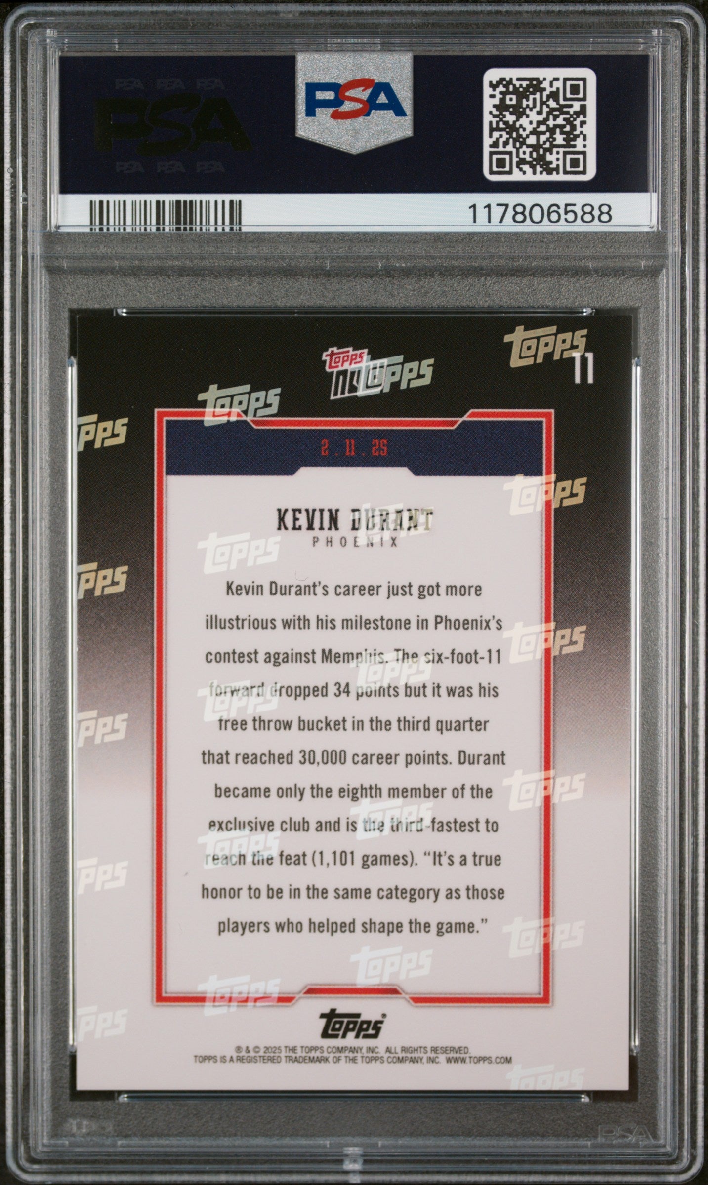 2024 Topps Now #11 Kevin Durant PSA 10