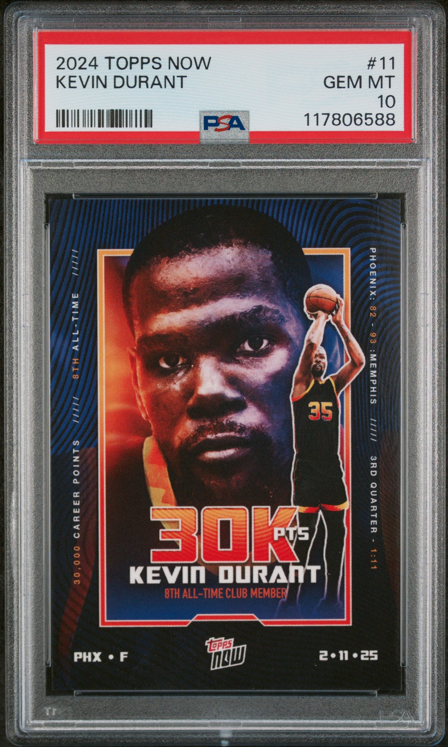 2024 Topps Now #11 Kevin Durant PSA 10
