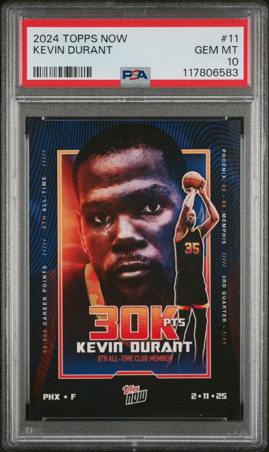 (1)2024 Topps Now #11 Kevin Durant PSA 10