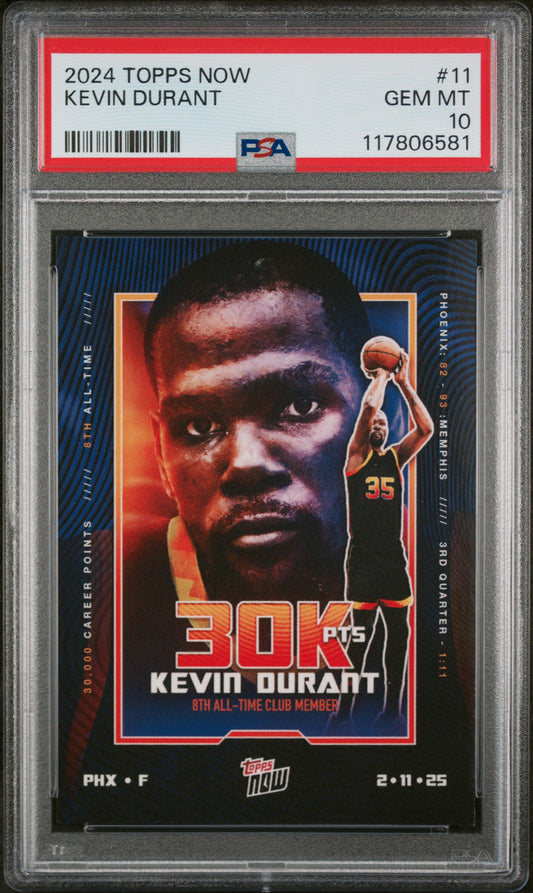 (3)2024 Topps Now #11 Kevin Durant PSA 10