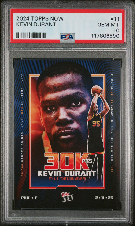 (4)2024 Topps Now #11 Kevin Durant PSA 10