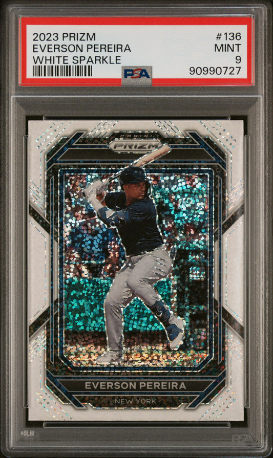 2023 Panini Prizm #136 Everson Pereira White Sparkle PSA 9