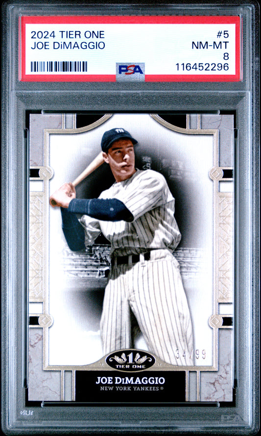 2024 Topps Tier One #5 Joe Dimaggio PSA 8