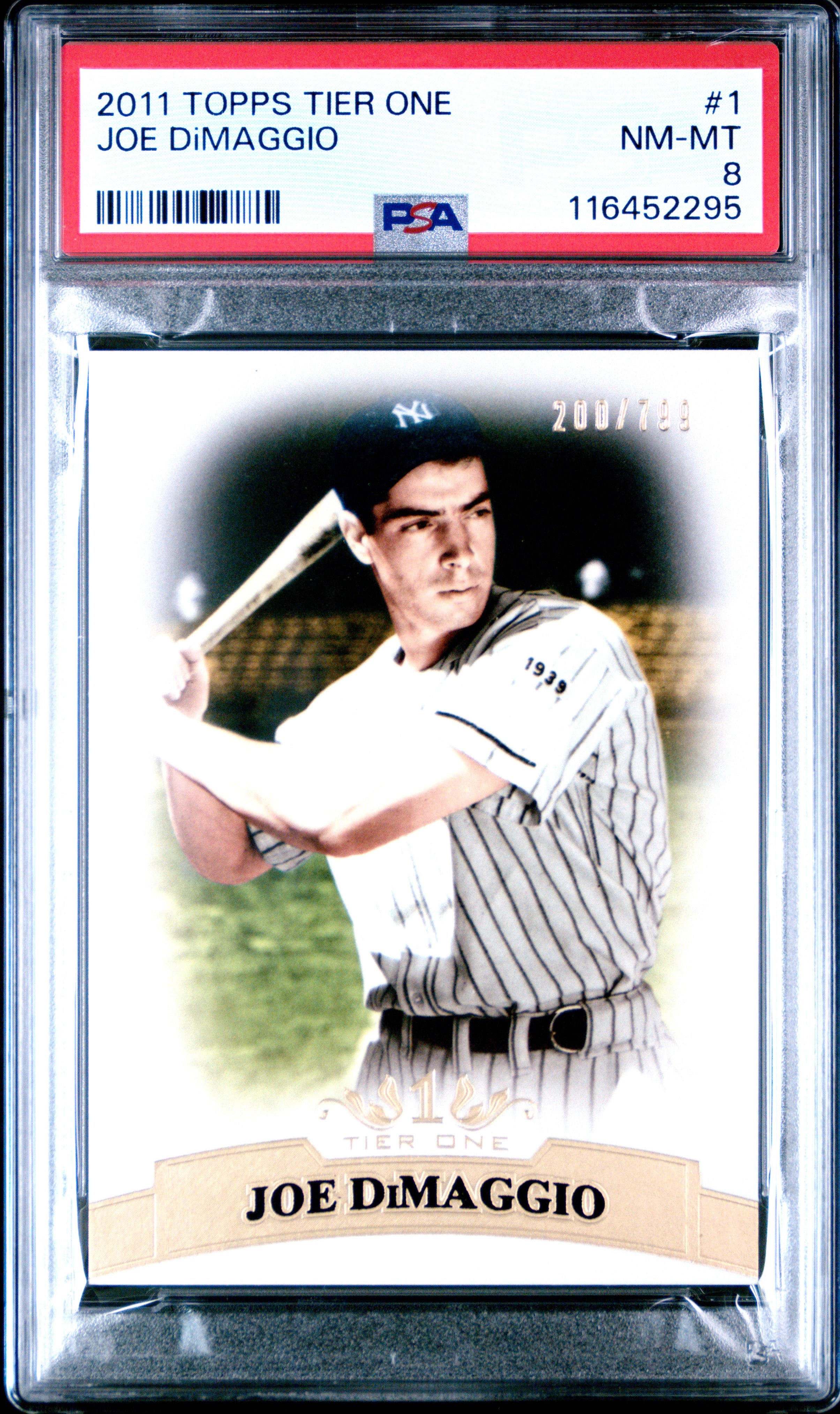 2011 Topps Tier One #1 Joe Dimaggio PSA 8