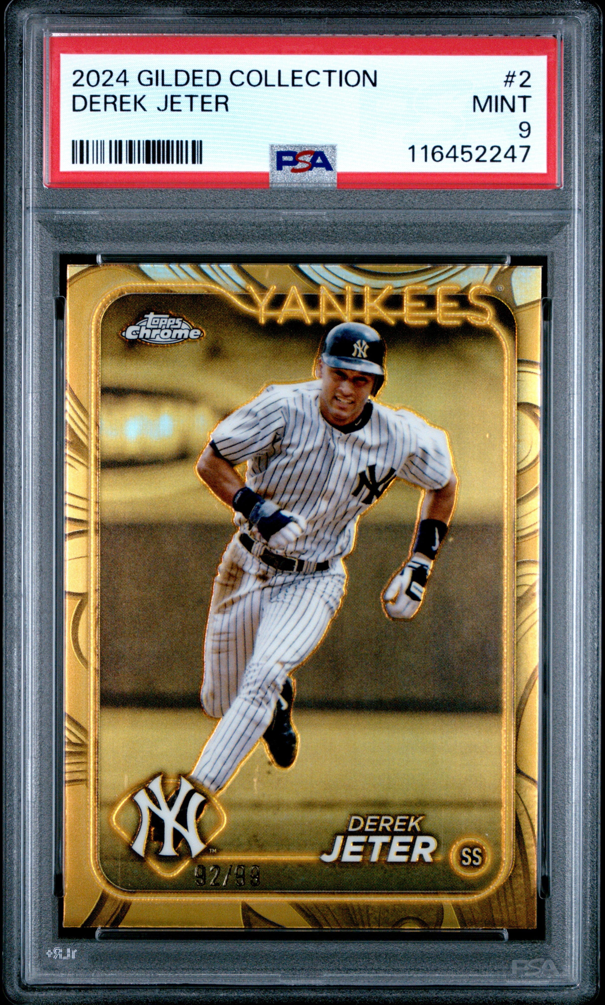 2024 Topps Gilded Collection #2 Derek Jeter PSA 9