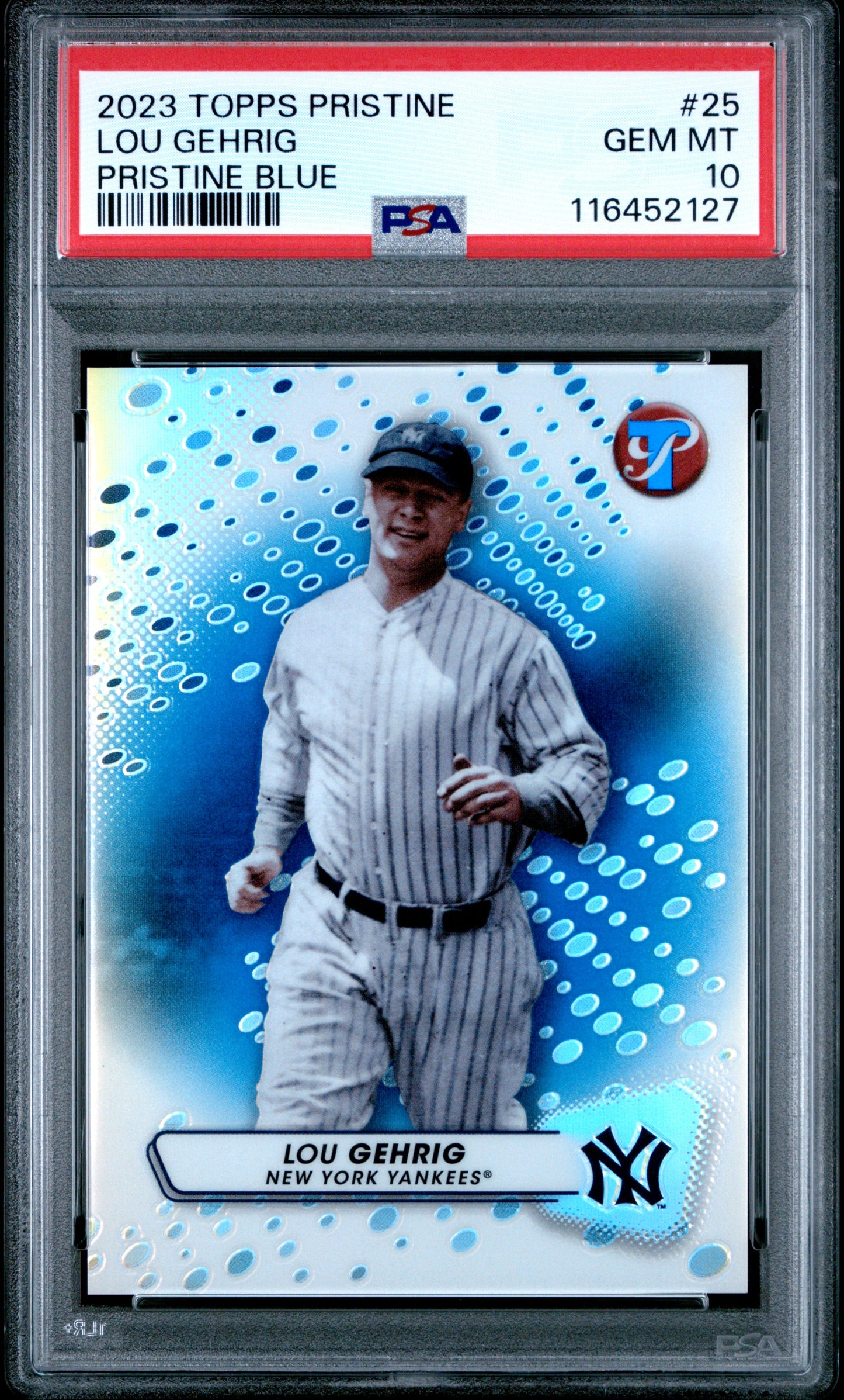 2023 Topps Pristine #25 Lou Gehrig Pristine Blue PSA 10