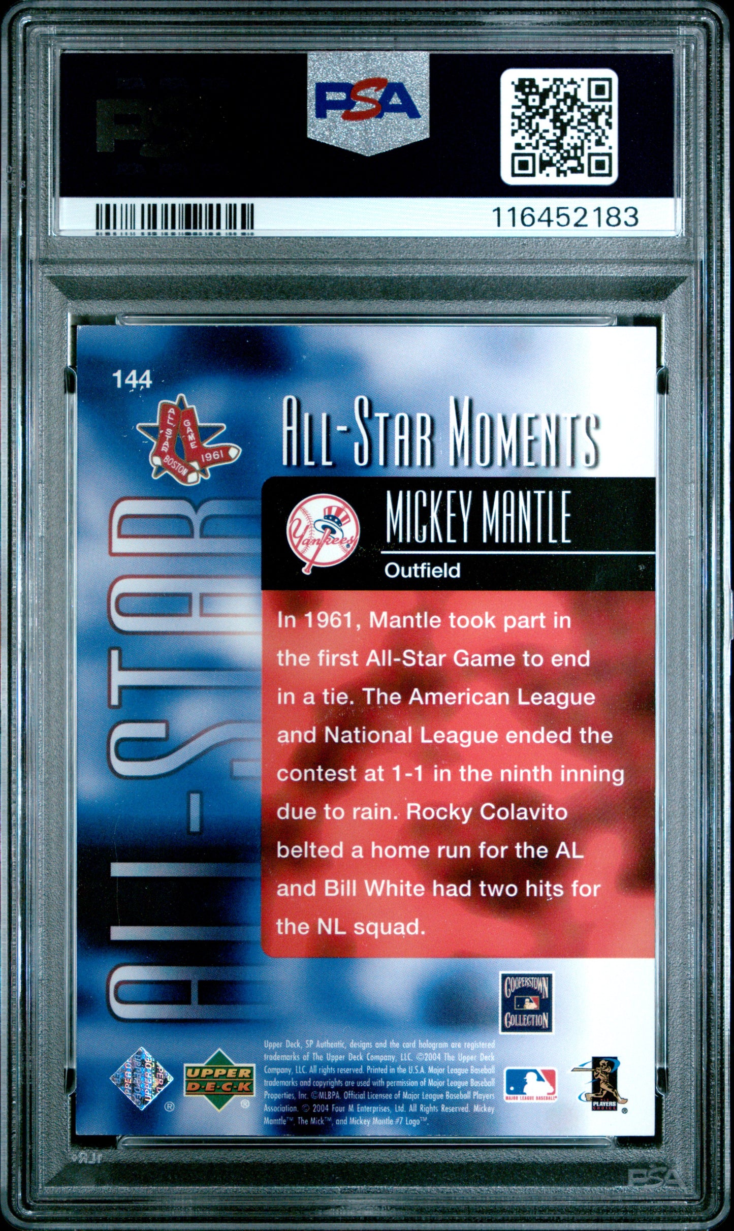 2004 SP Authentic #144 Mickey Mantle PSA 9