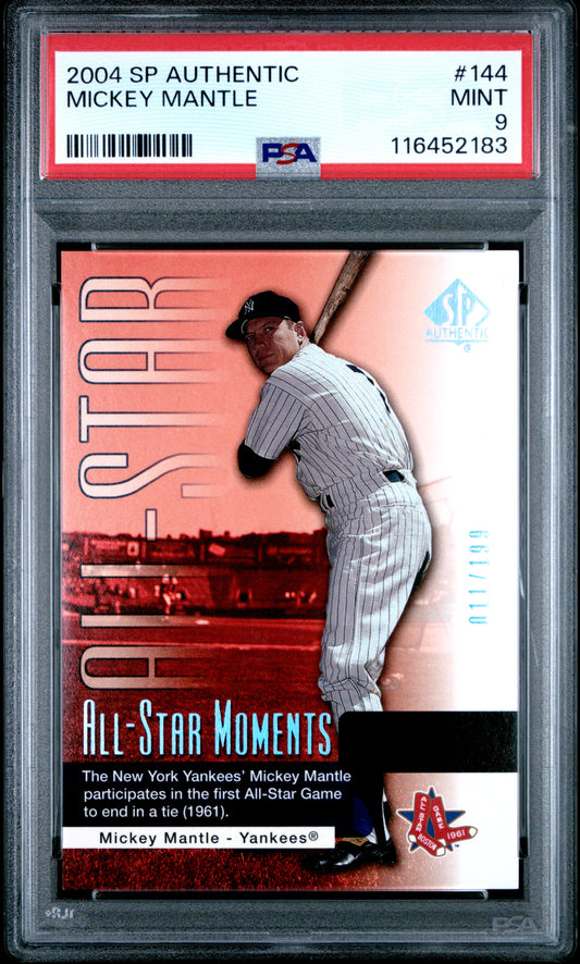 2004 SP Authentic #144 Mickey Mantle PSA 9