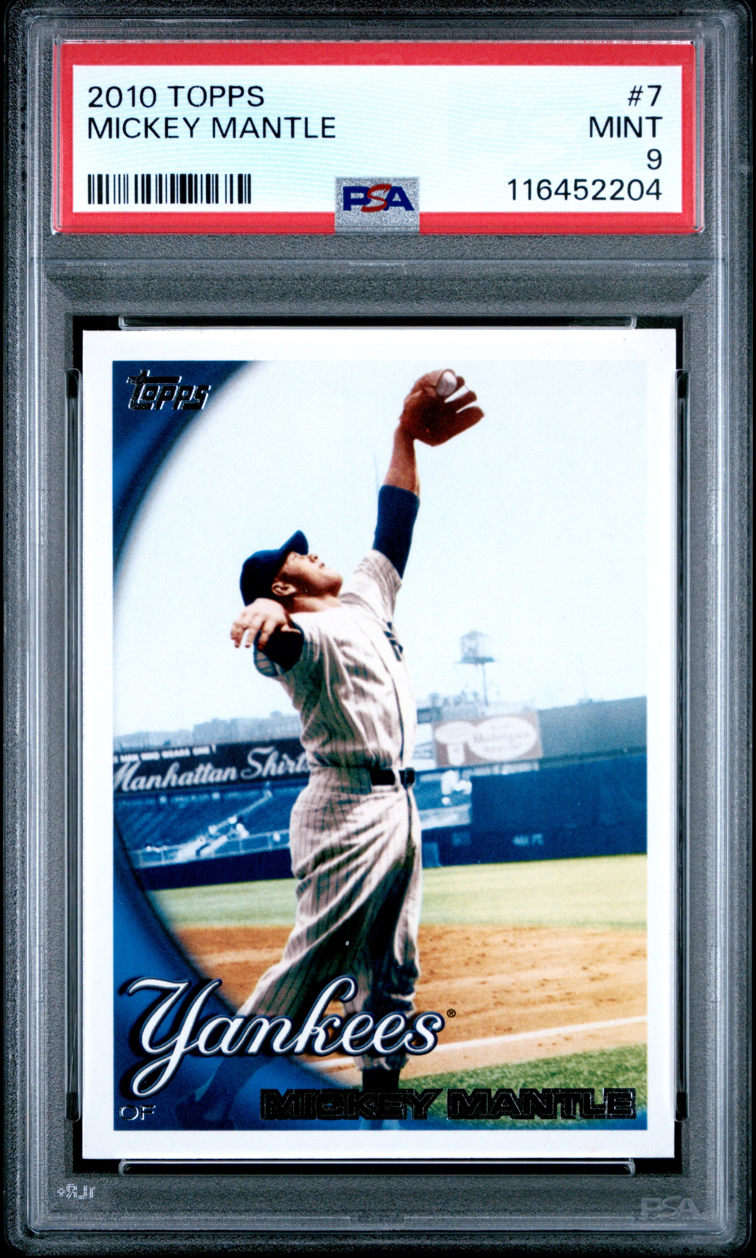 2010 Topps #7 Mickey Mantle PSA 9