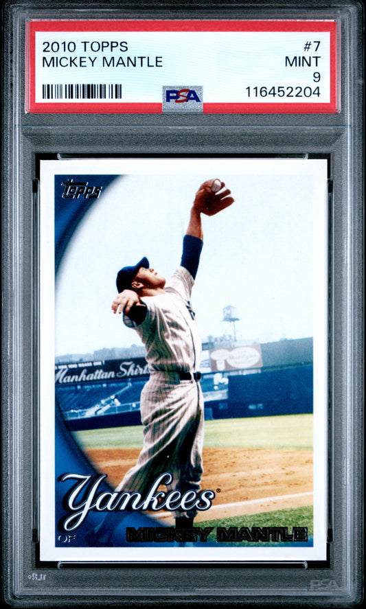2010 Topps #7 Mickey Mantle PSA 9