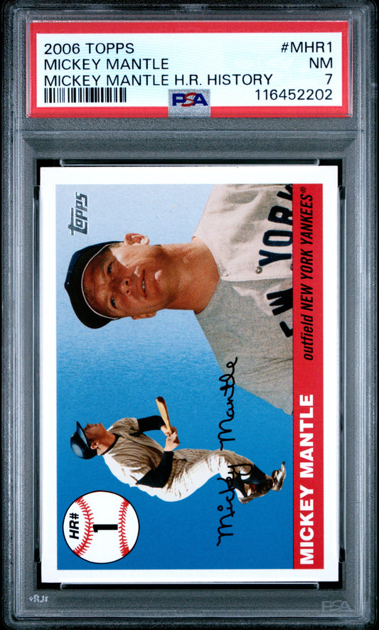 2006 Topps Mickey Mantle Home Run History #MHR1 Mickey Mantle PSA 7