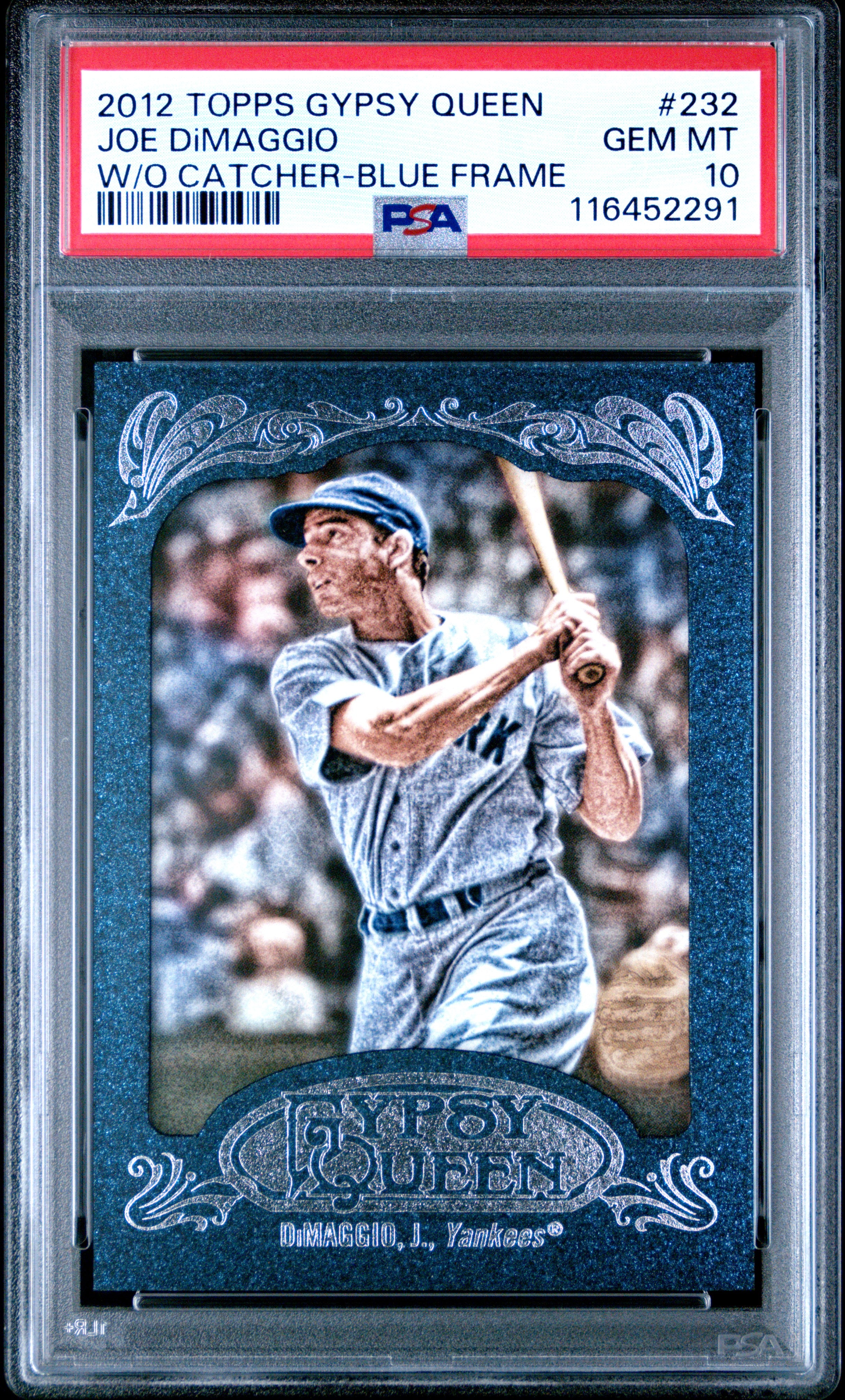 2012 Topps Gypsy Queen #232 Joe Dimaggio W/O Catcher-Blue Frame PSA 10