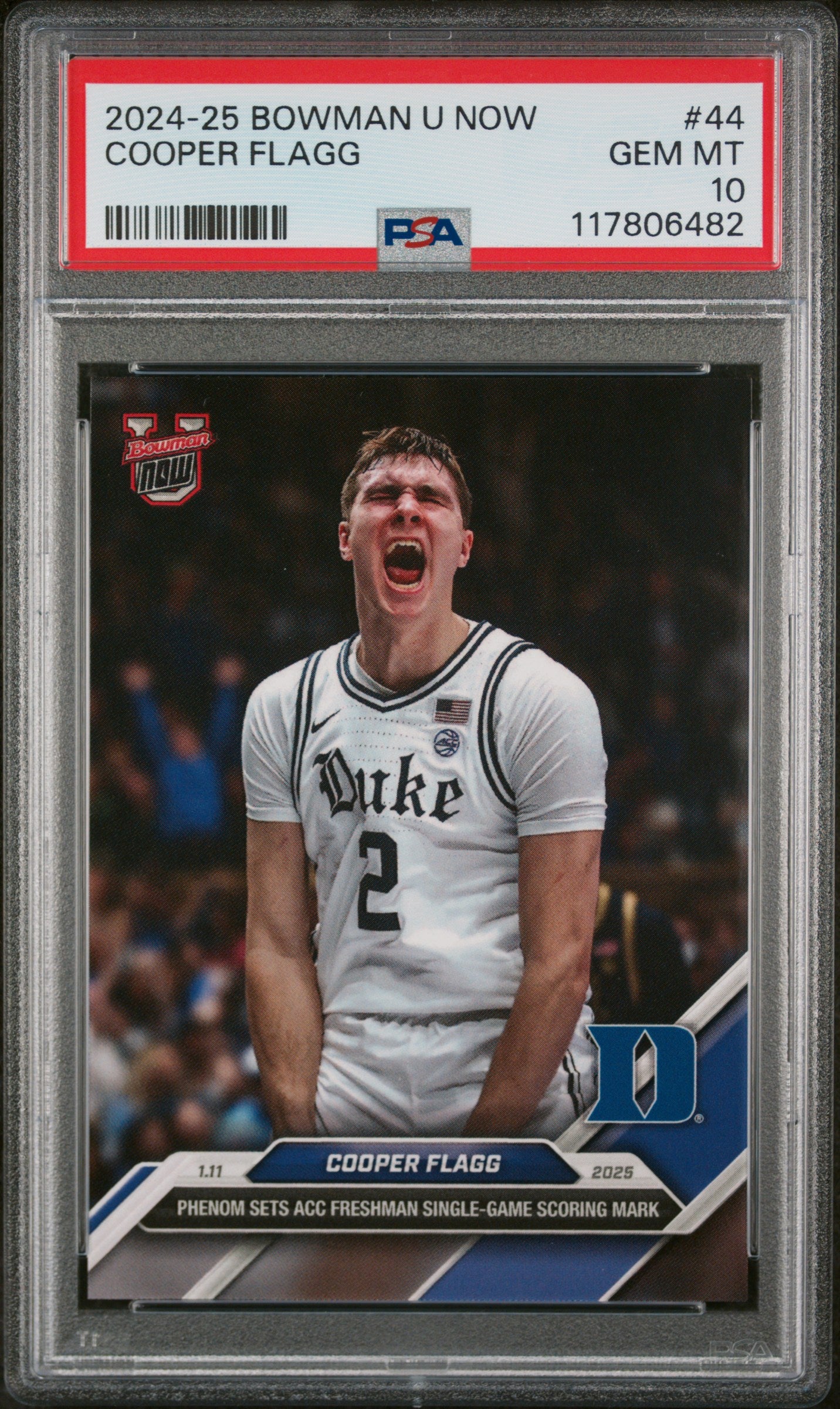 (9)2024-25 Bowman U Now #44 Cooper Flagg PSA 10