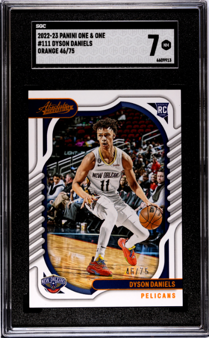 2022-23 Panini One & One #111 Dyson Daniels Orange RC SGC 7
