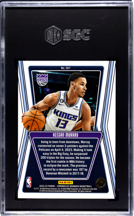 2022-23 Panini Chronicles #267 Keegan Murray Marquee Red RC SGC 9