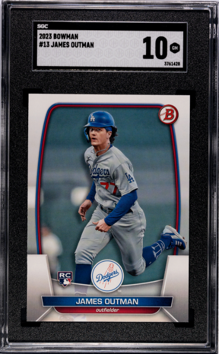 2023 Bowman #13 James Outman RC SGC 10
