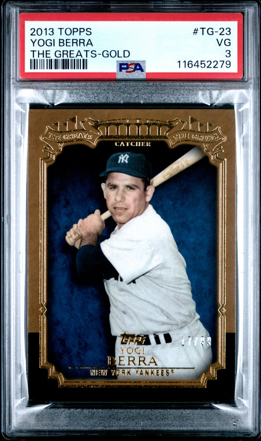2013 Topps The Greats #TG-23 Yogi Berra The Greats-Gold PSA 3