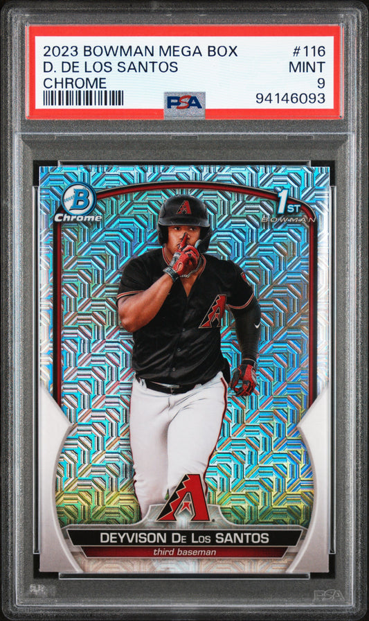 2023 Bowman Mega Box Chrome #116 D. De Los Santos Chrome PSA 9