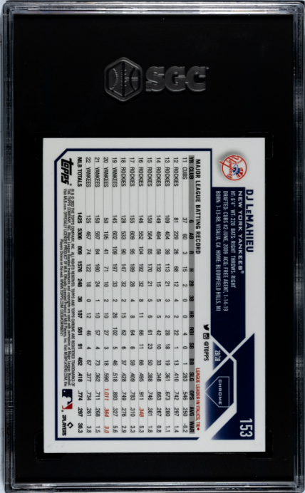 2023 Topps Chrome #153 Dj Lemahieu Green Wave Refractor SGC 9.5