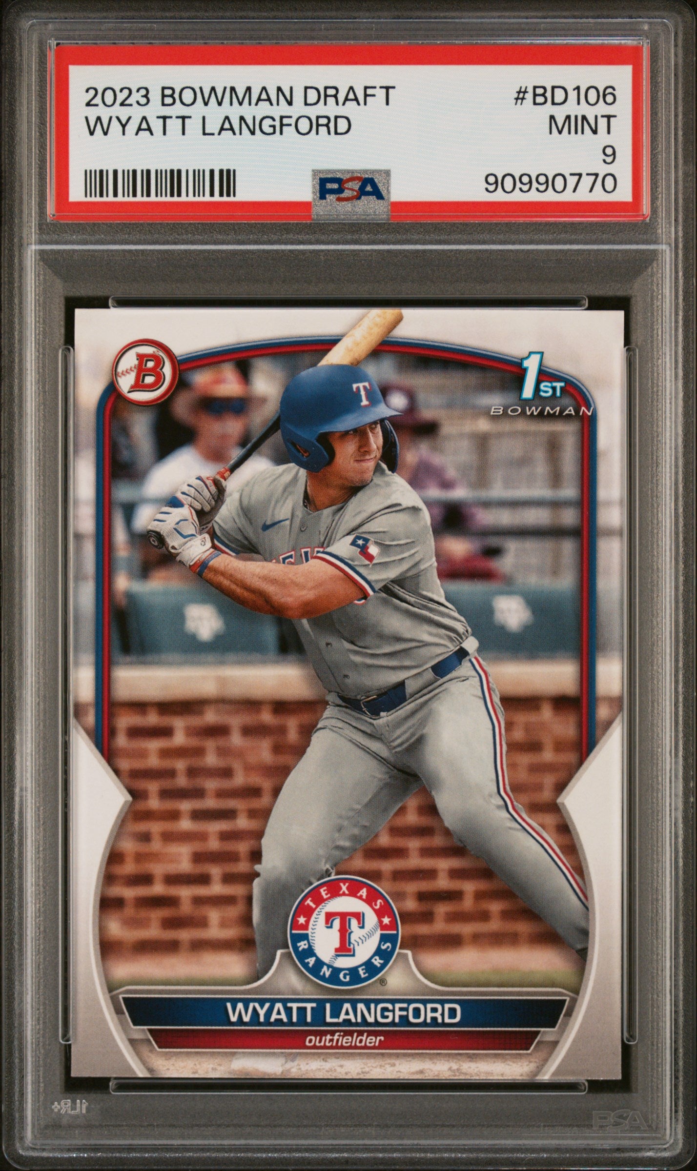 2023 Bowman Draft #BD106 Wyatt Langford PSA 9