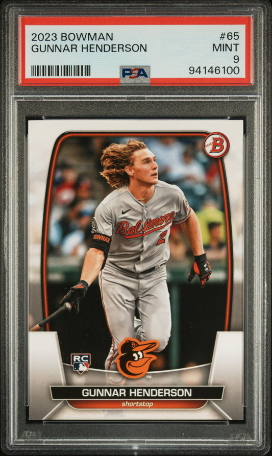2023 Bowman #65 Gunnar Henderson RC PSA 9