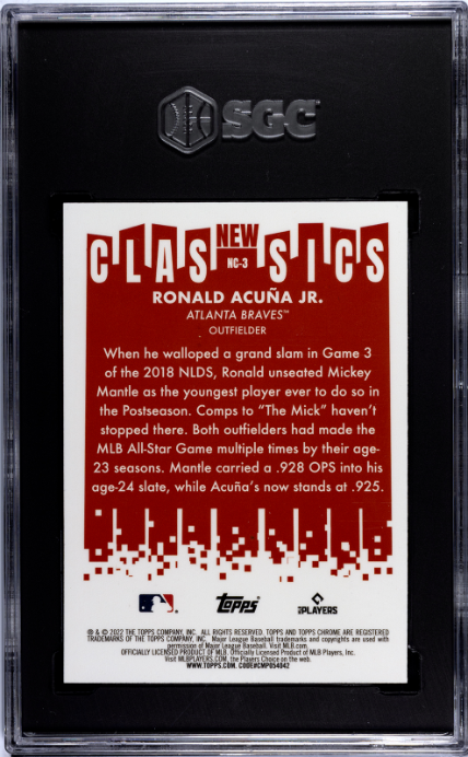 2022 Topps Chrome #NC-3 Ronald Acuna Jr. New Classics SGC 9.5